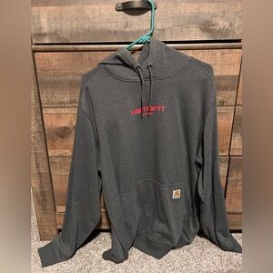 Men’s Carhartt Grey and Red Hoodie
